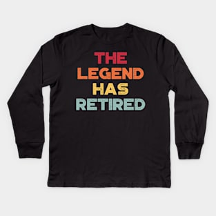 The Legend Has Retired Sunset Funny Kids Long Sleeve T-Shirt